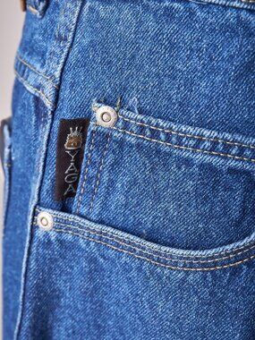 1990s Deadstock Blue Denim Baggy Yaga Skateboarding Shorts